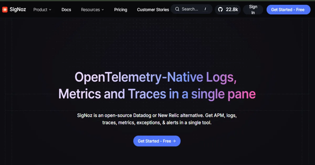 signoz an apm tool for java application monitoring