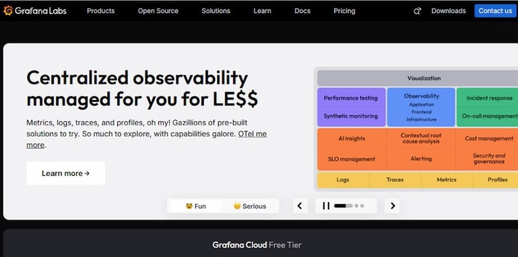Best CI/CD Monitoring Tools: Measuring Deployment Impact at Scale 6 grafana as CI/CD monitoring tool