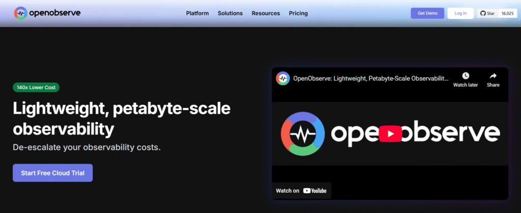 OpenObserve Alternatives: Top Competitors in 2025 75 overviewing OpenObserve platform