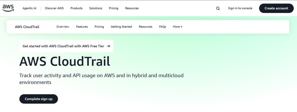AWS monitoring by Cloudtrail