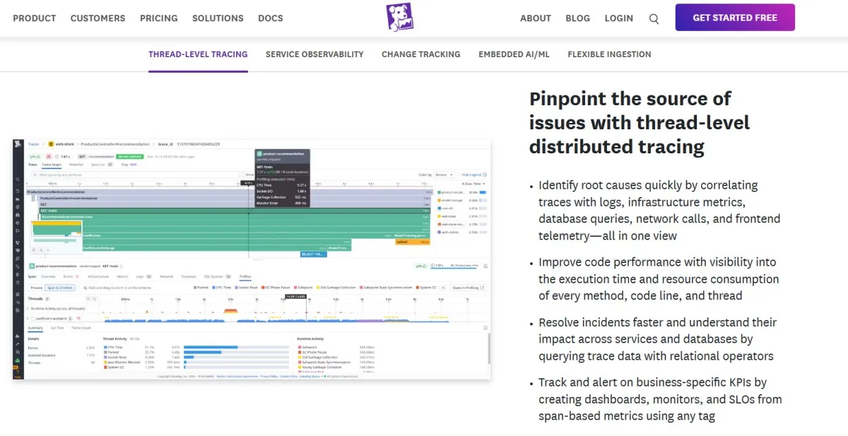 Distributed tracing for Microservices by Datadog