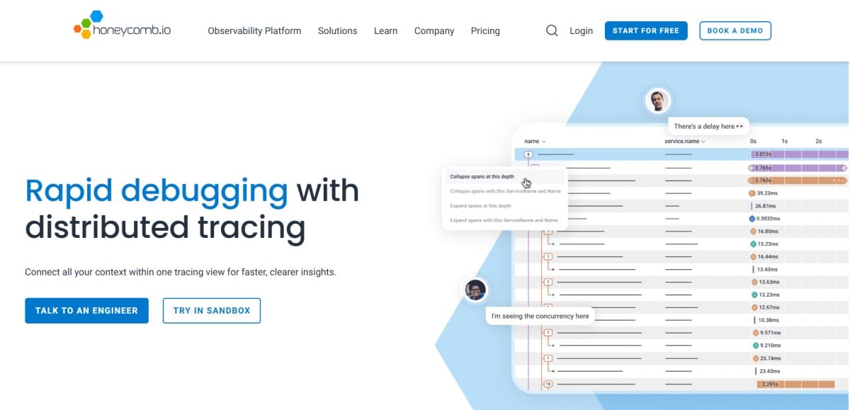 Distributed tracing by Honeycomb