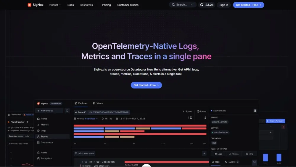 Infrastructure monitoring by SigNoz