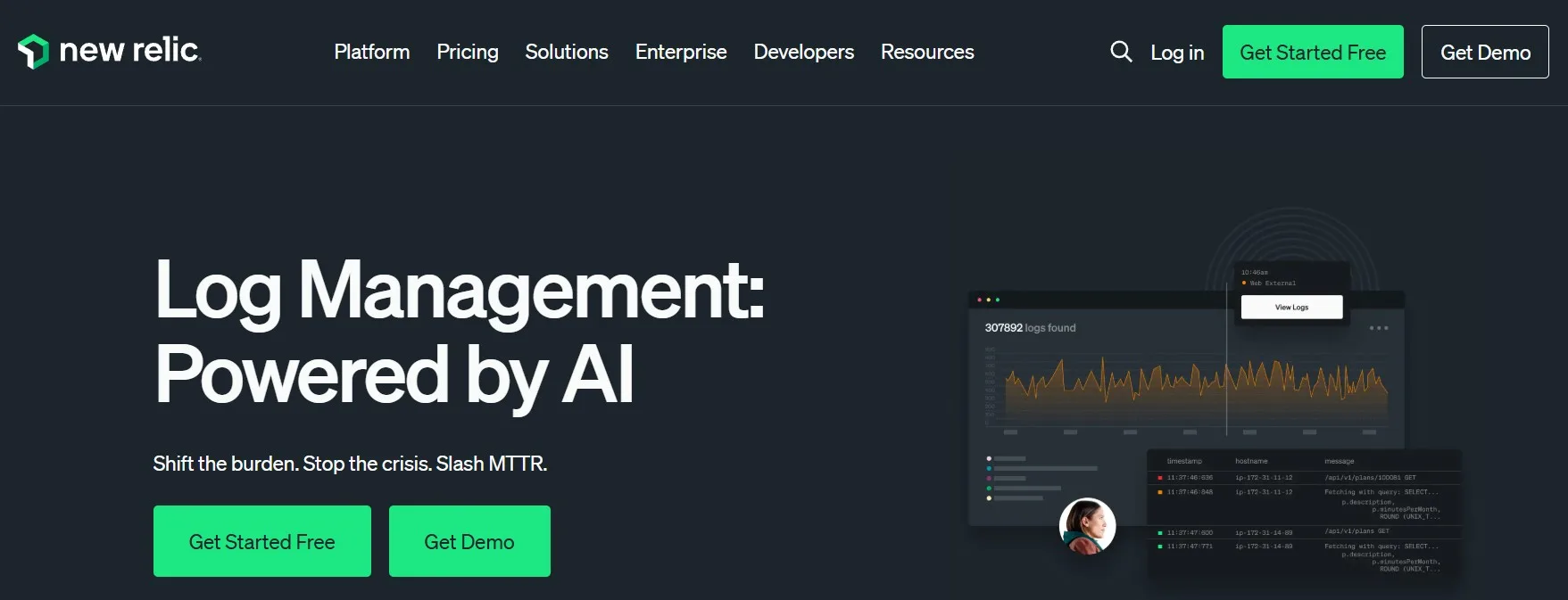 Log management by New Relic