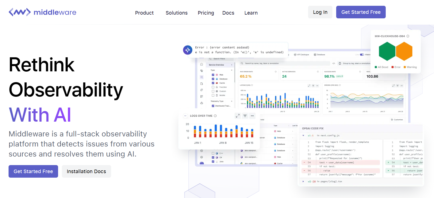 Middleware python monitoring tool