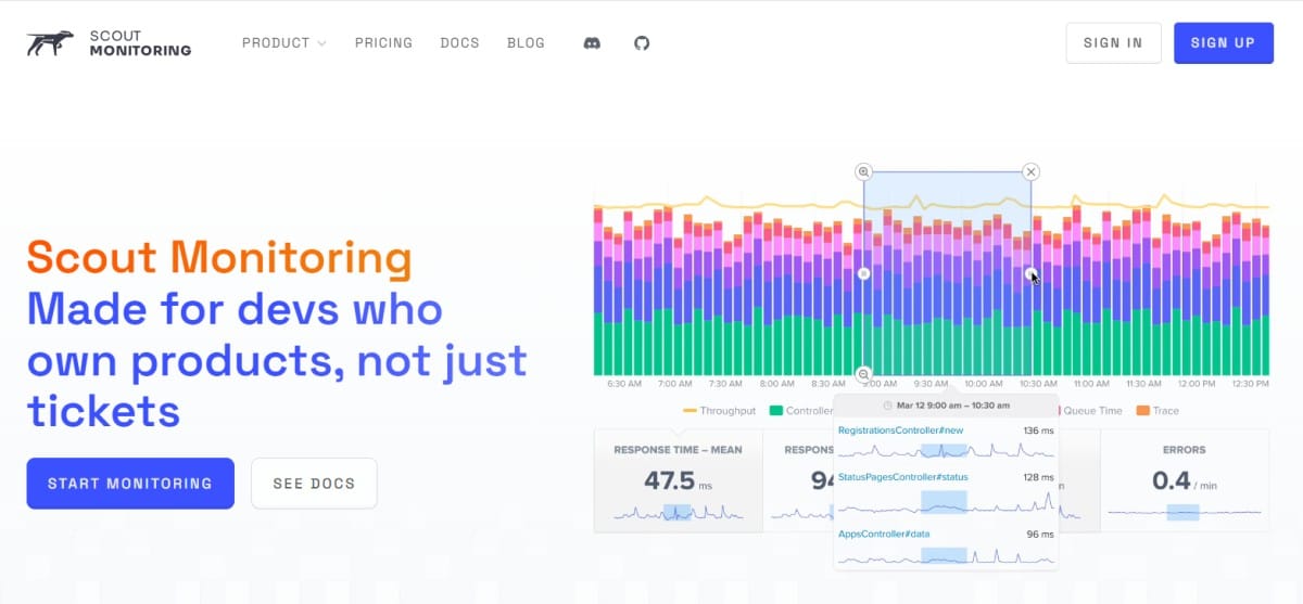 Top ScoutAPM alternatives