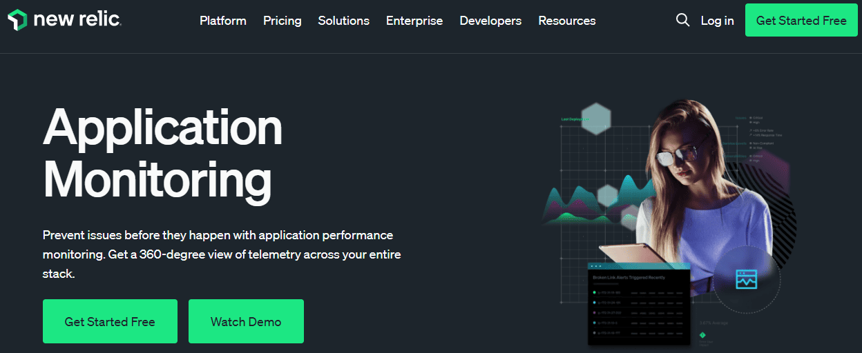 New Relic application performance monitoring tool for SaaS companies