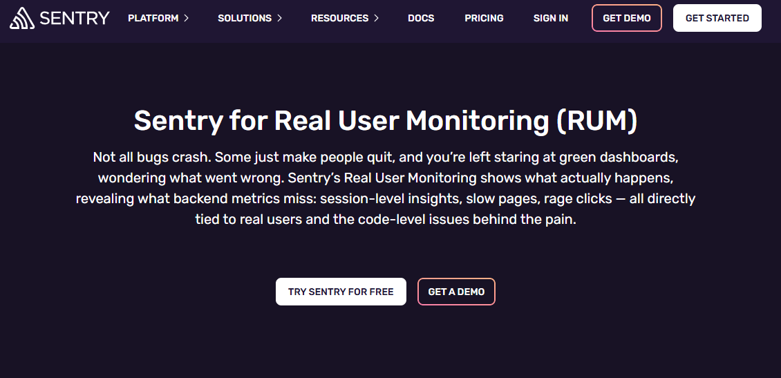 senry-real-user-monitoring-tool