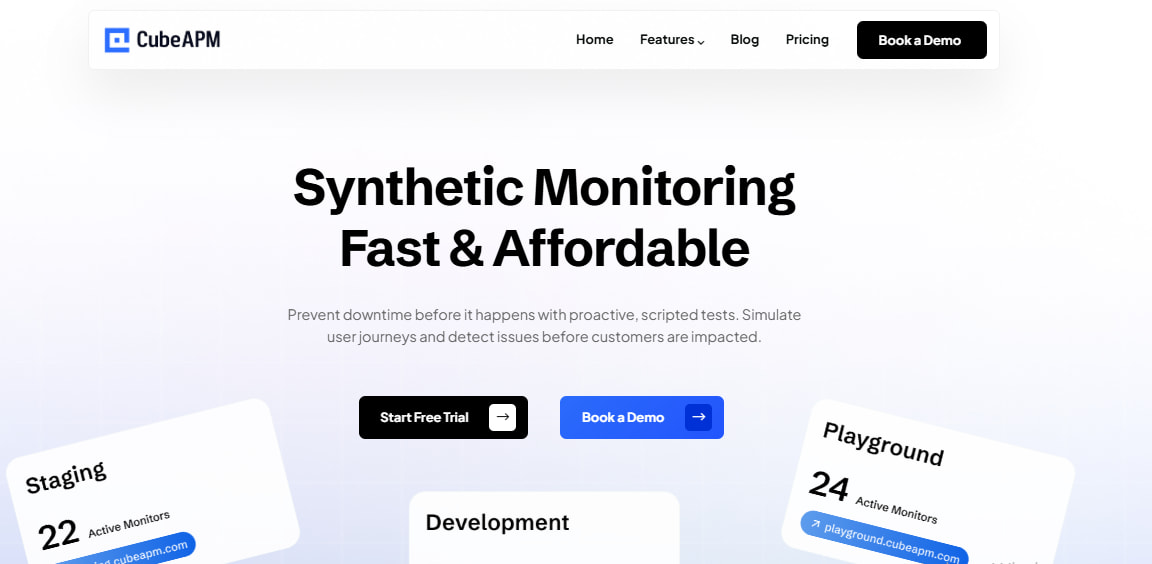 cubeapm as the best synthetic monitoring tool