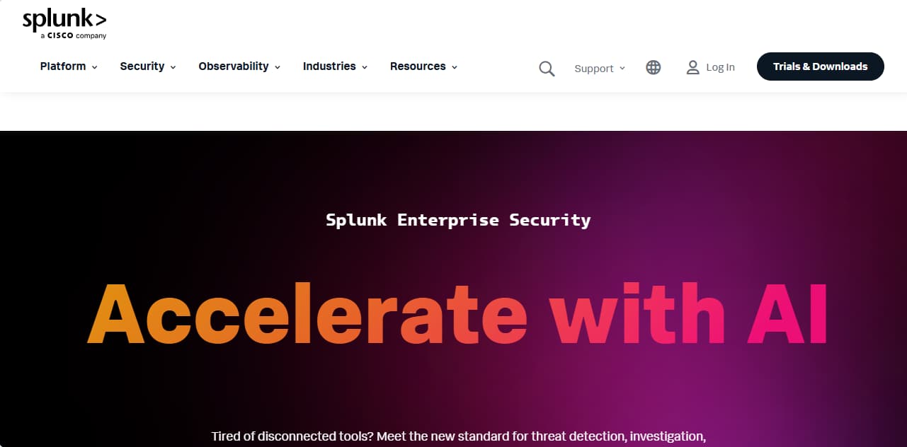 splunk enterprise security tool