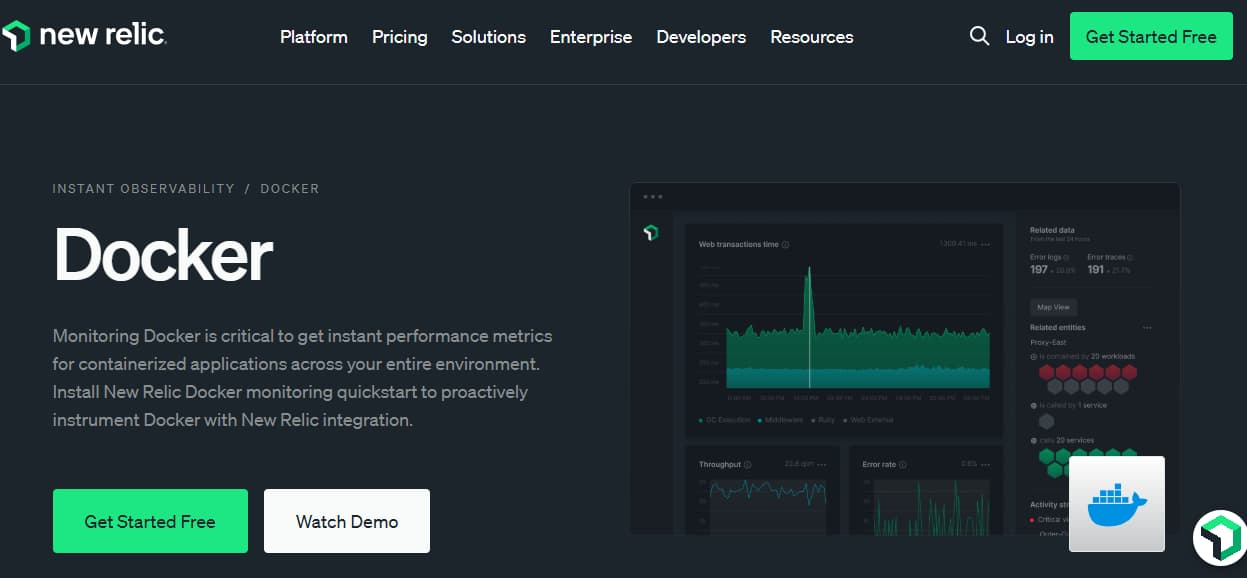 new relic as a docker monitoring tool