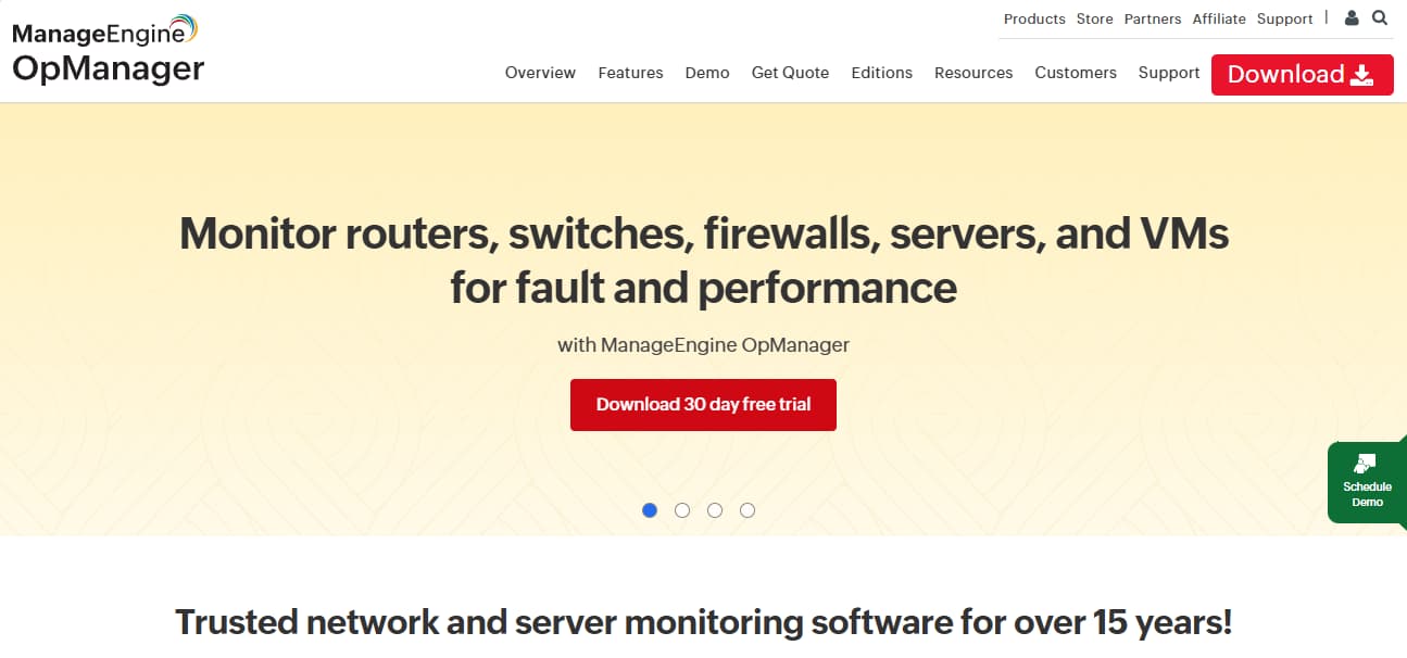 ManageEngine OpManager server monitoring tool