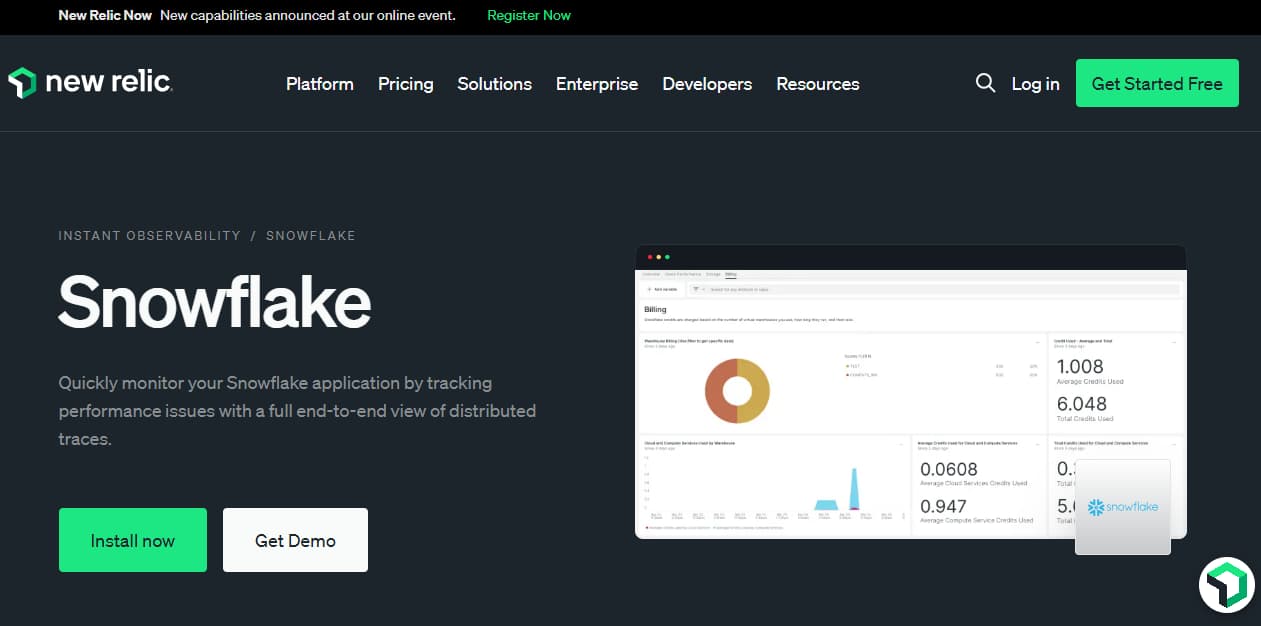 Top 9 Snowflake Monitoring Tools in 2025:  Query Tracing, Performance & Credit Usage  10 new-relic-snowflake-monitoring-tools