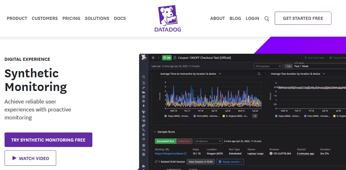 datadog synthetic monitoring tool