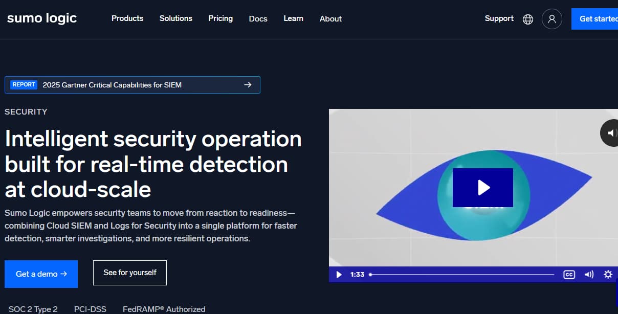 sumo logic security monitoring tool