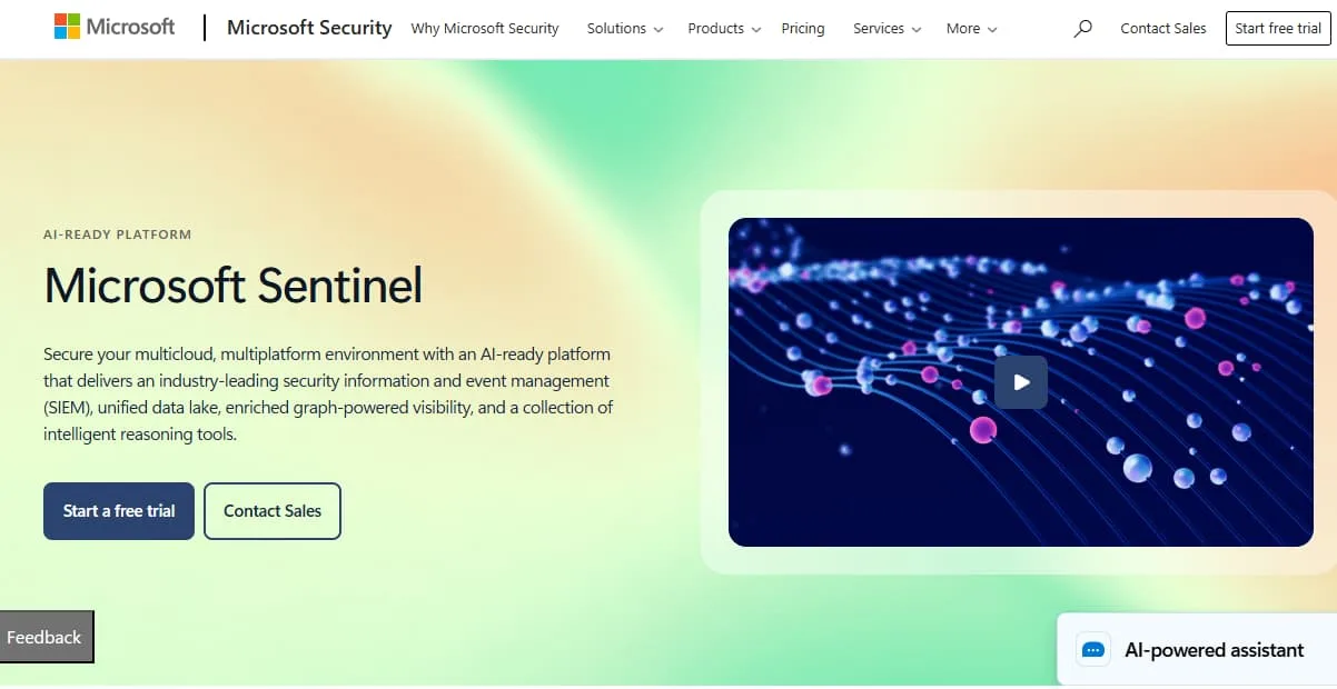 microsoft sentinel security monitoring tool