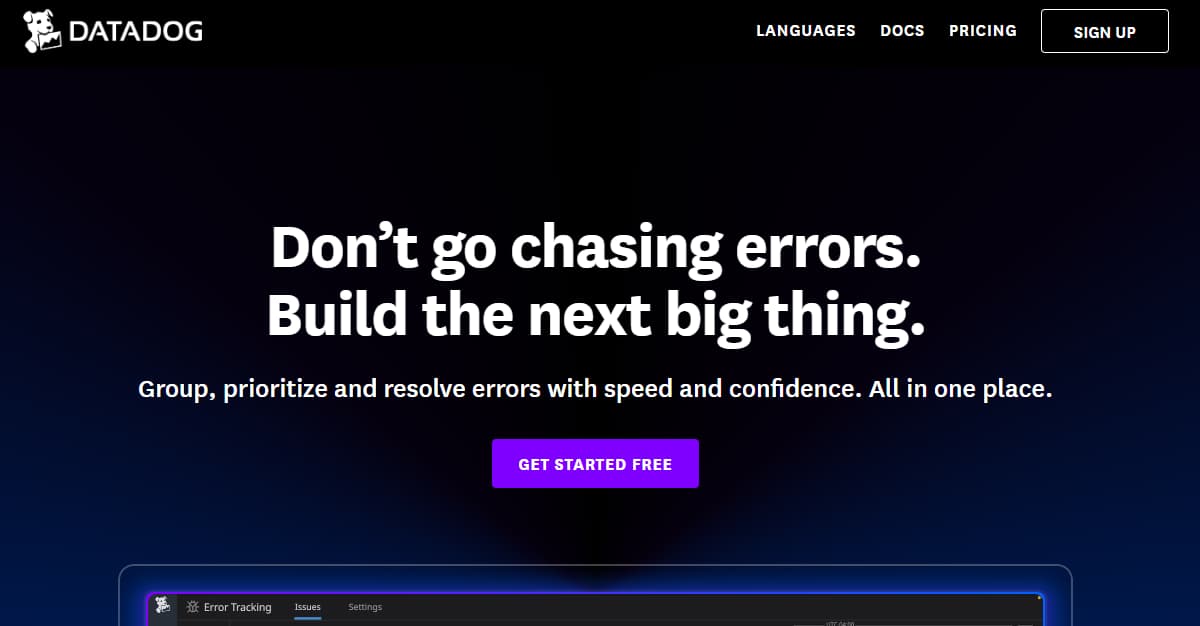 datadog error tracking tools