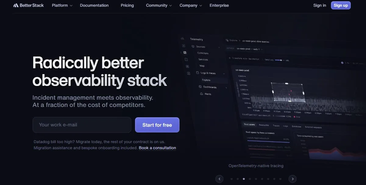 better stack error monitoring tool