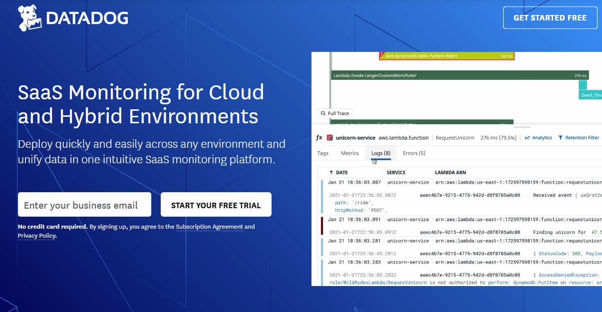datadog as an APM tool for SaaS companies