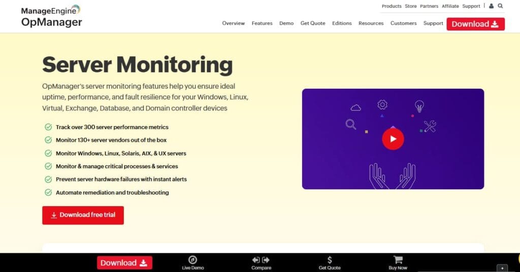 managengine opmanager cassandra monitoring tool