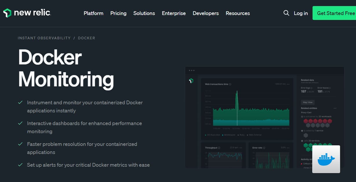 Best Docker Monitoring Tools in 2025: Observability for Containers and Microservices 5 new relic docker monitoring tool