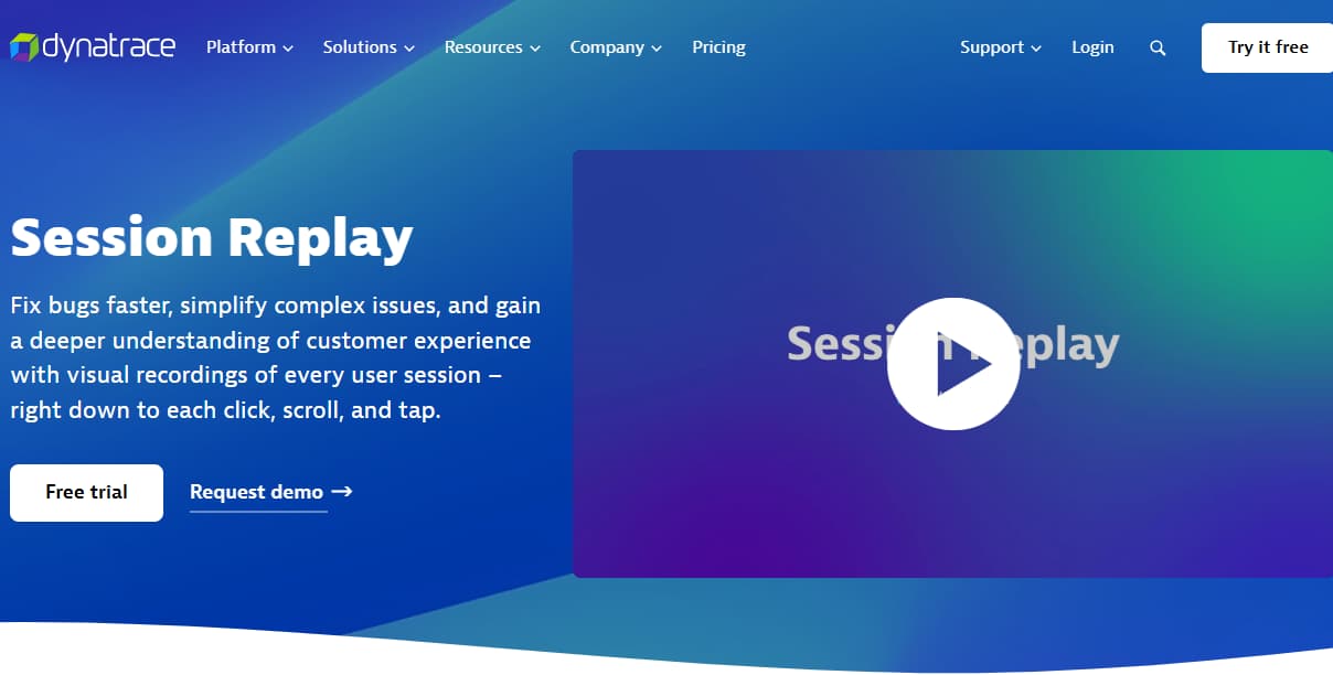 dynatrace session replay monitoring tools