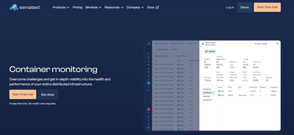 container monitoring for devops by sematext