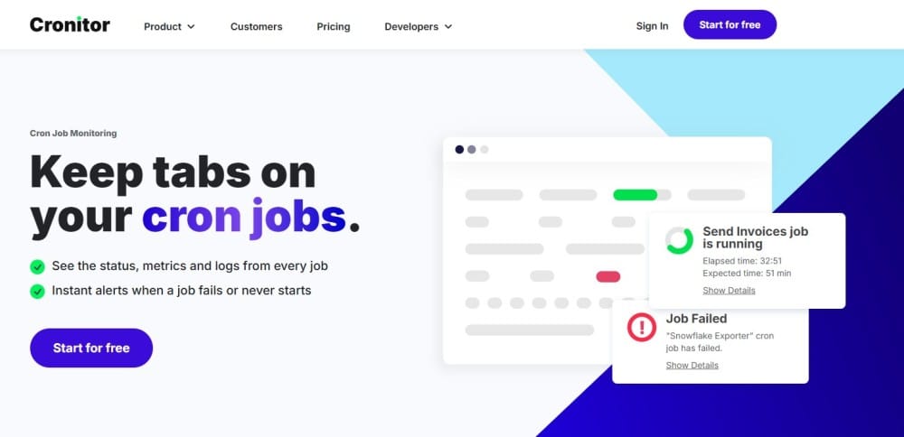 Top 9 Cron Job Monitoring Tools in 2025: Features, Pricing & Best Use Cases 6 Cron Job Monitoring by Cronitor