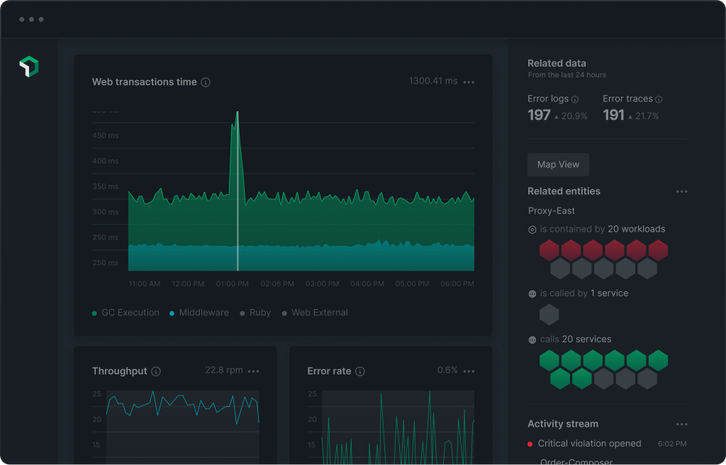 new relic server monitoring tool