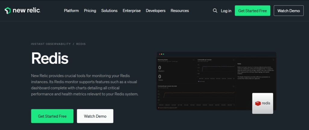 redis monitoring new relic