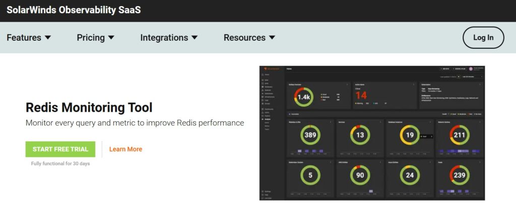 redis monitoring solarwinds