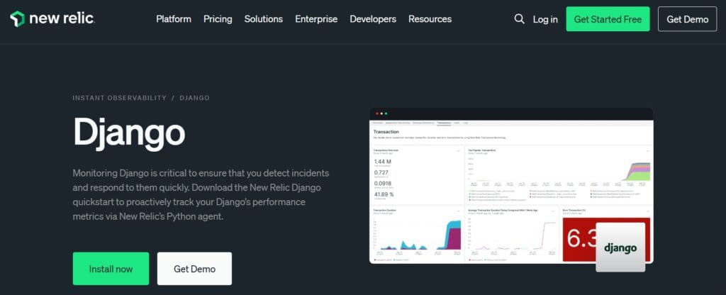 New Relic as a Django Monitoring Tool