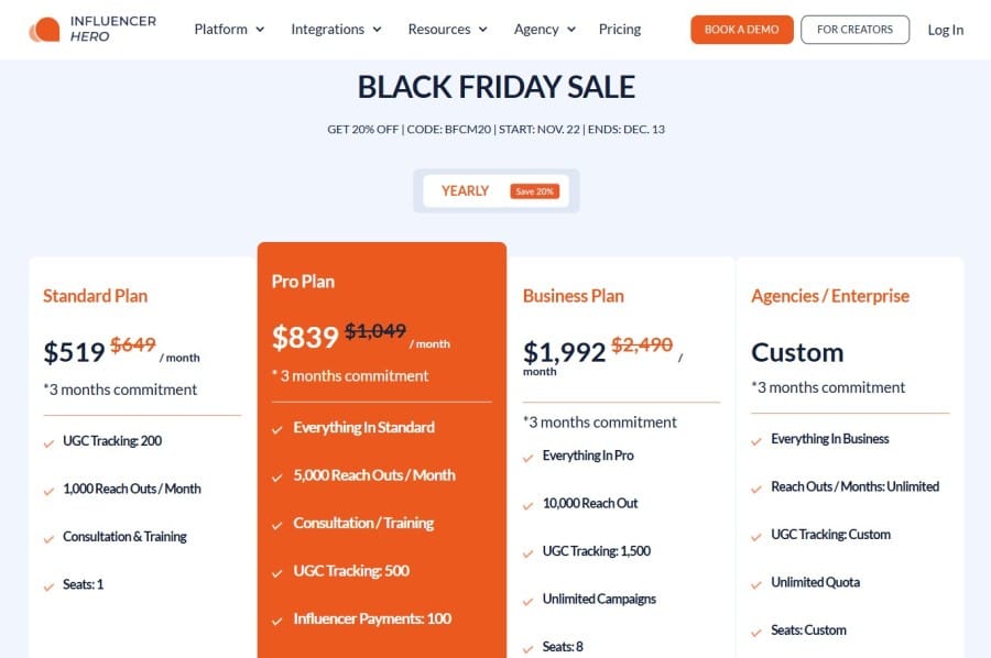 The Ultimate List of SaaS Cyber Monday/Black Friday Deals of 2025 18 BFCM - Influencer Hero