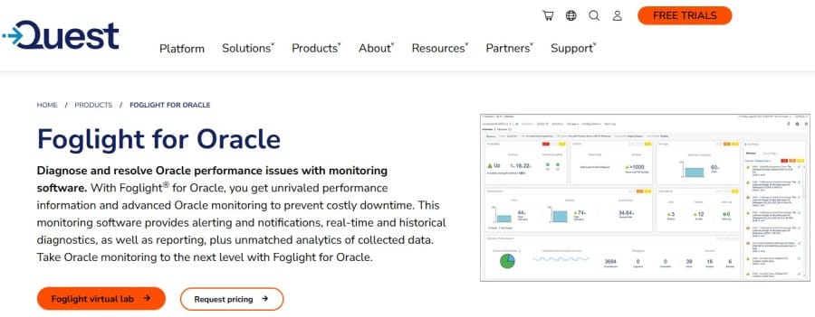 Foglight  as an Oracle database monitoring tool