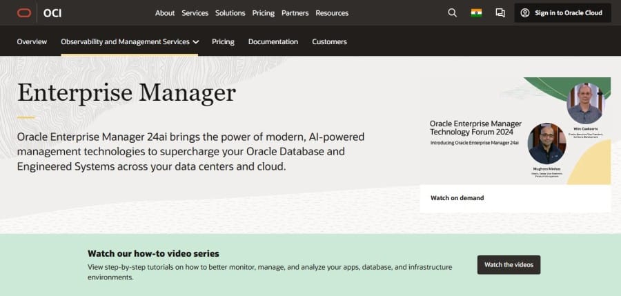 OEM  as an Oracle database monitoring tool