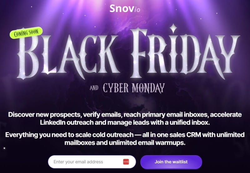 Snov black friday deals