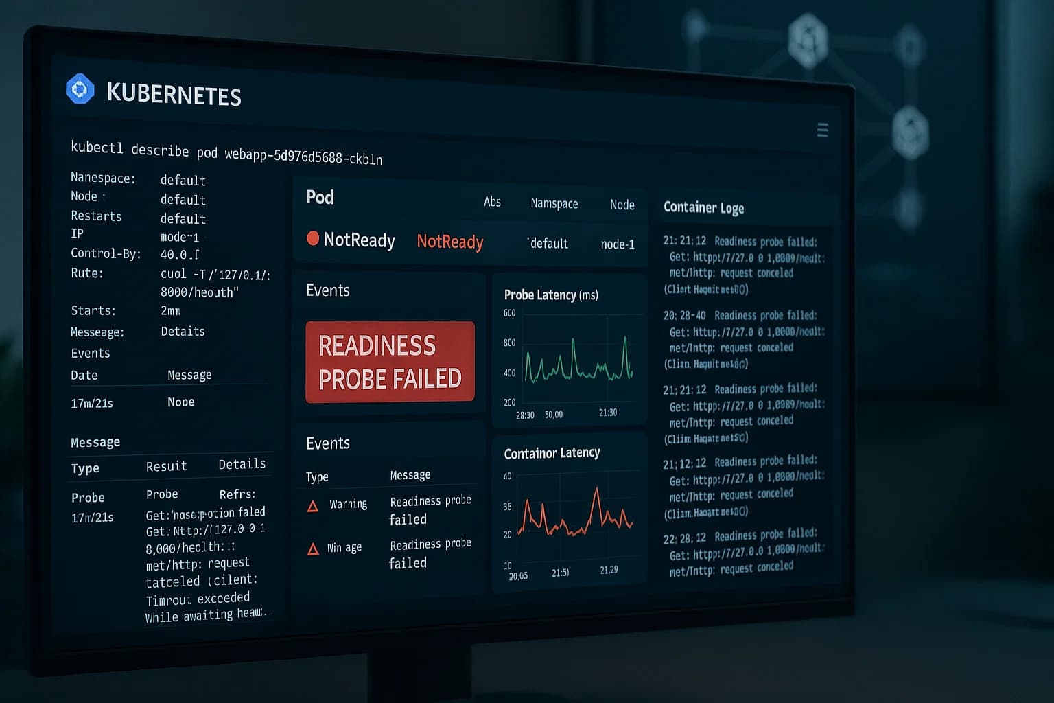 Kubernetes Readiness Probe Failed error