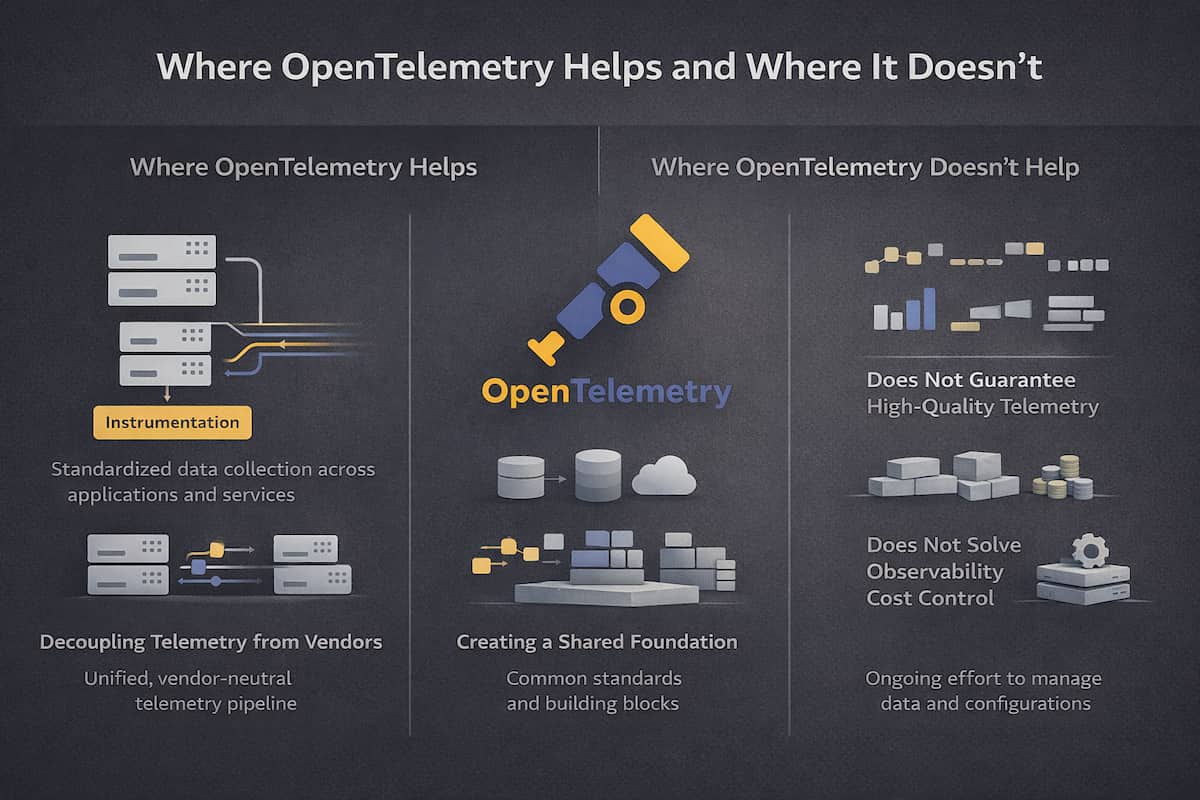 what is opentelemetry and what it is not