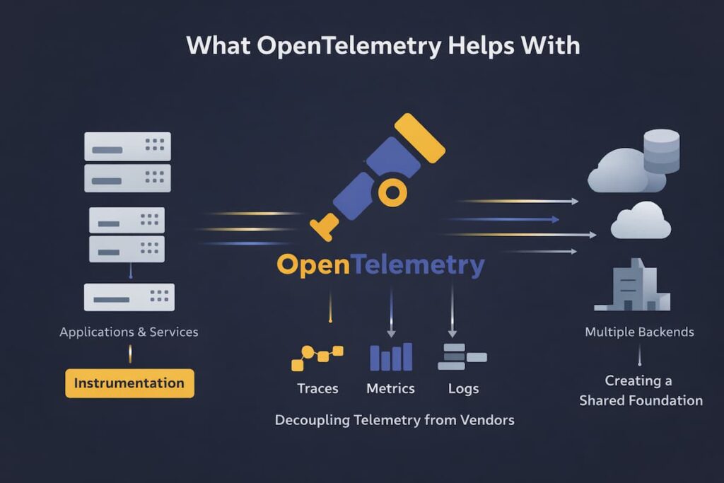 what opentelemetry helps with