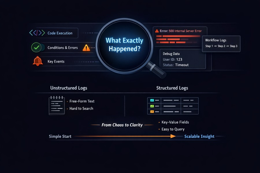 MELT in Observability: Metrics, Events, Logs, and Traces Explained 4 Logs in MELT: High-Fidelity Evidence of What Happened