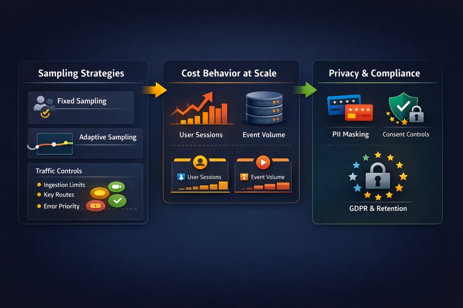 RUM Data Control: Sampling, Cost, and Privacy