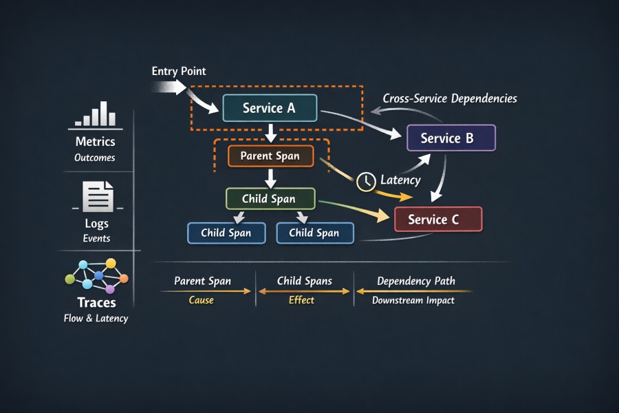 MELT in Observability: Metrics, Events, Logs, and Traces Explained 5 Traces in MELT: Understanding Flow, Causality, and Latency