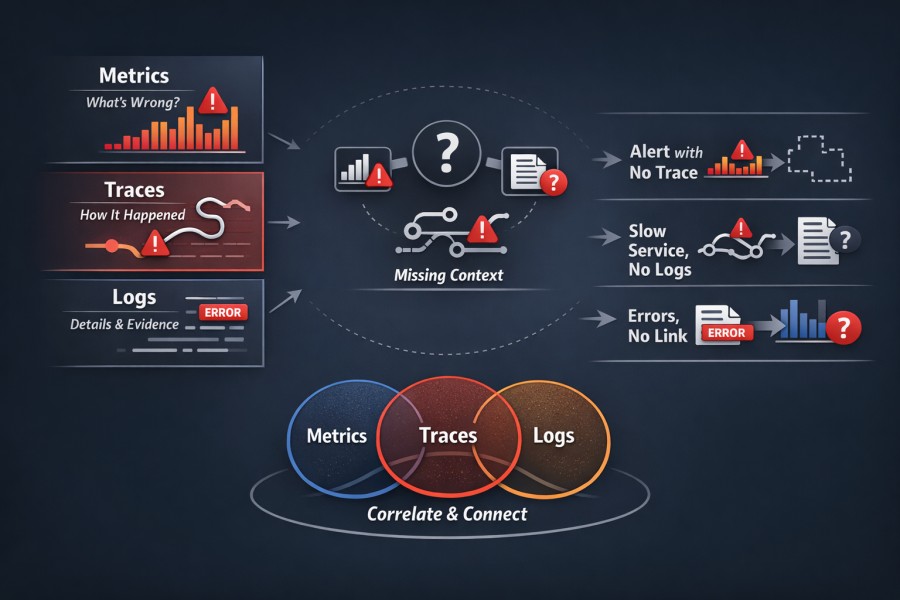 Distributed Tracing Explained: How Requests Break, Propagate, and Fail in Production 5 Tracing vs Metrics vs Logs: Why Traces Alone Are Not Enough