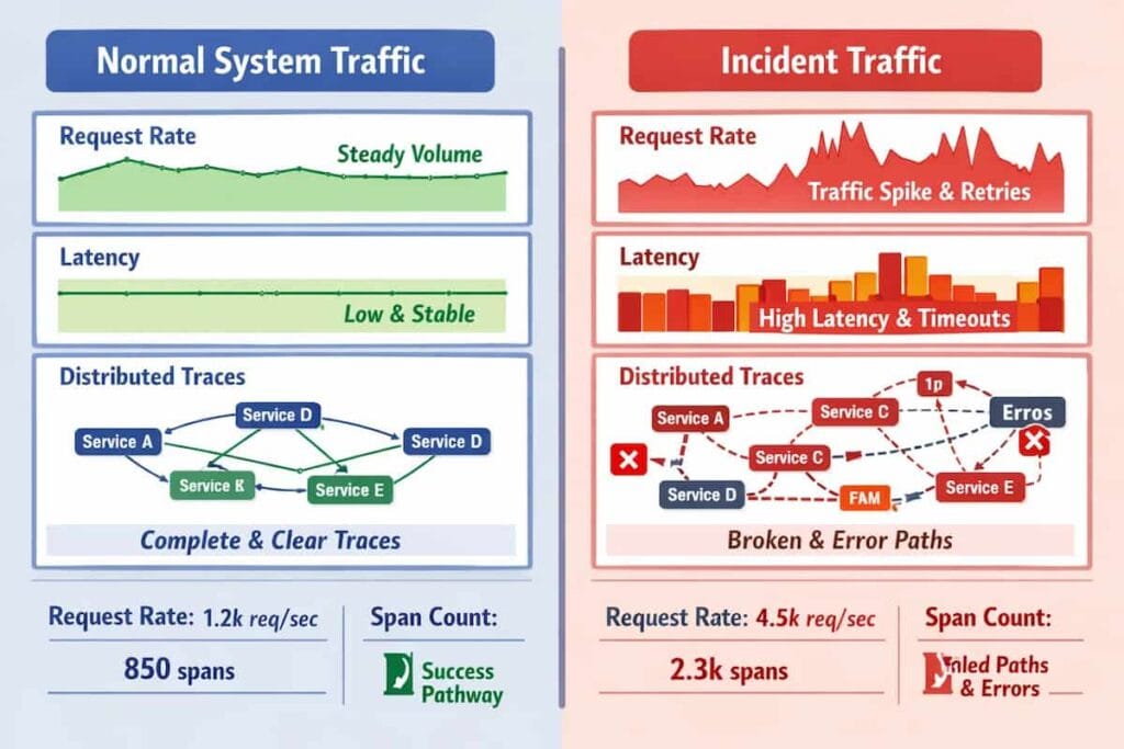 traces during incidents