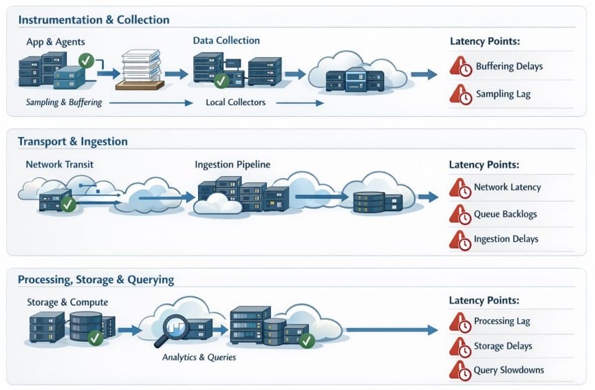 Where Latency Enters the Observability Pipeline