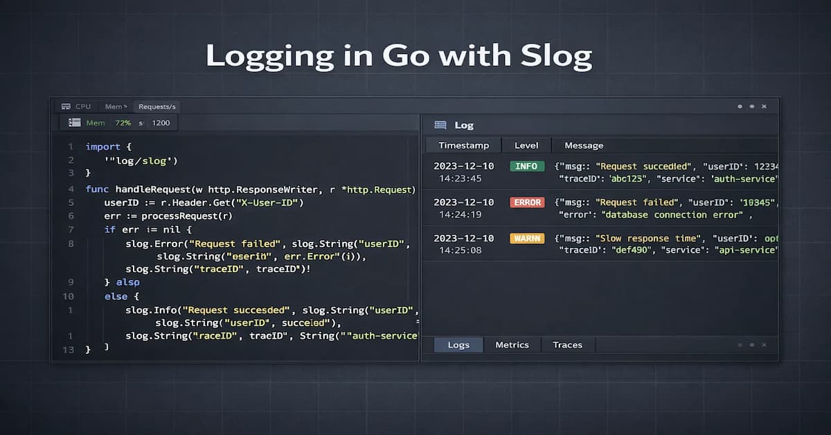 logging in go with slog