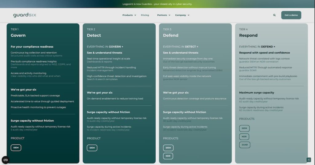 logpoint pricing packages
