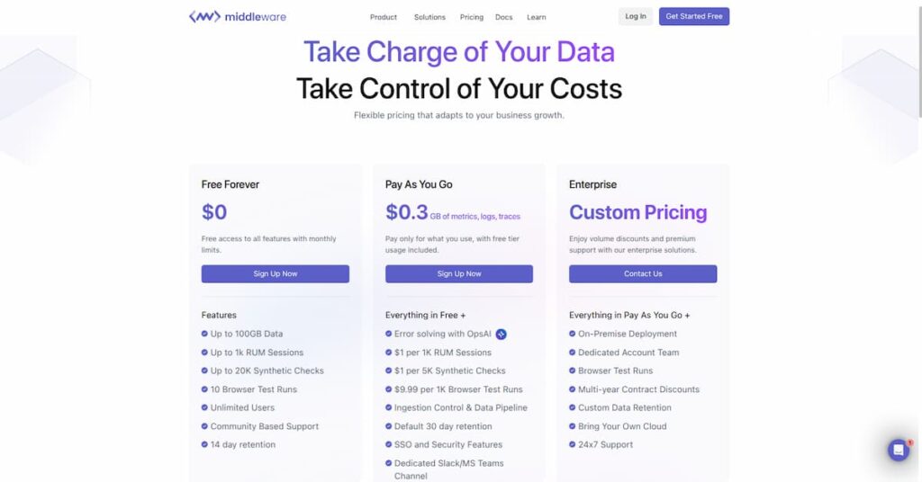 middleware pricing review