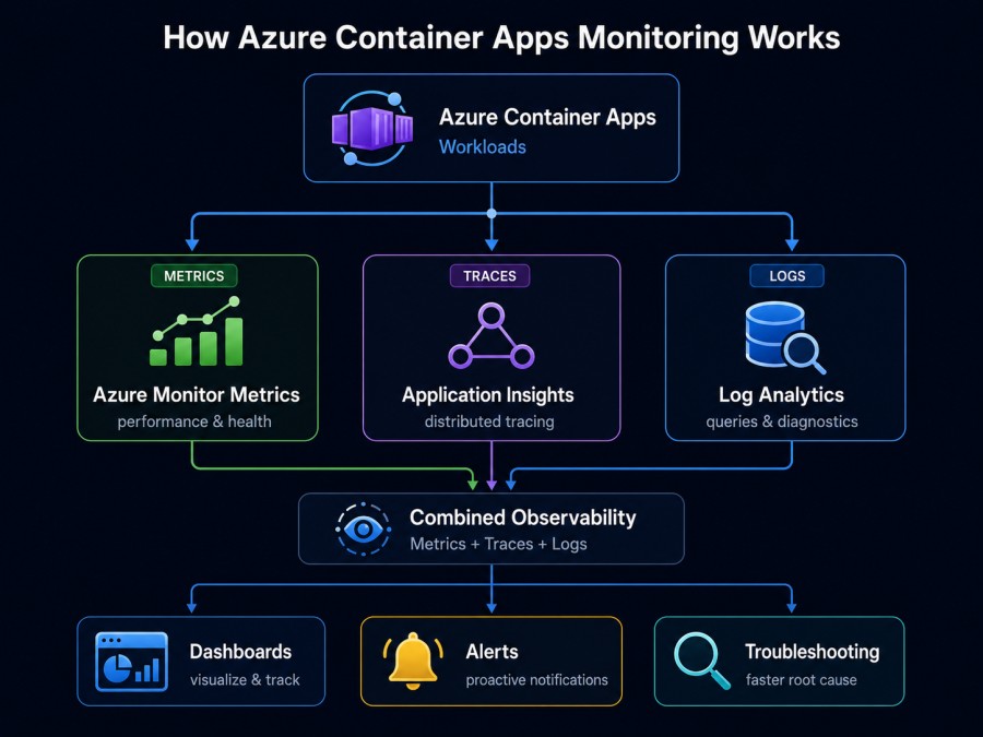 Azure Container Apps Monitoring: Complete Guide to Observability in Production 2 How Azure Container Apps monitoring works