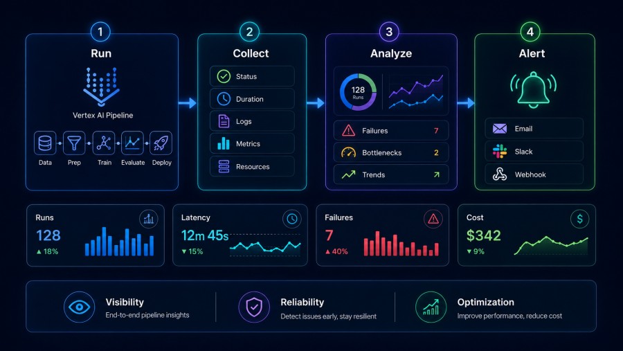 Vertex AI Pipeline Monitoring: Complete Guide to ML Workflow Observability 2 How Vertex AI Pipeline Monitoring Works